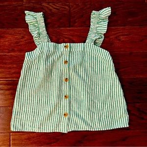 J Crew Factory ruffle sleeve top M